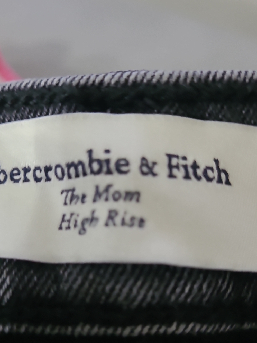 Abercrombie & Fitch The Mom Washed Black Straight Jeans High Rize Size 29/8 - Picture 9 of 9